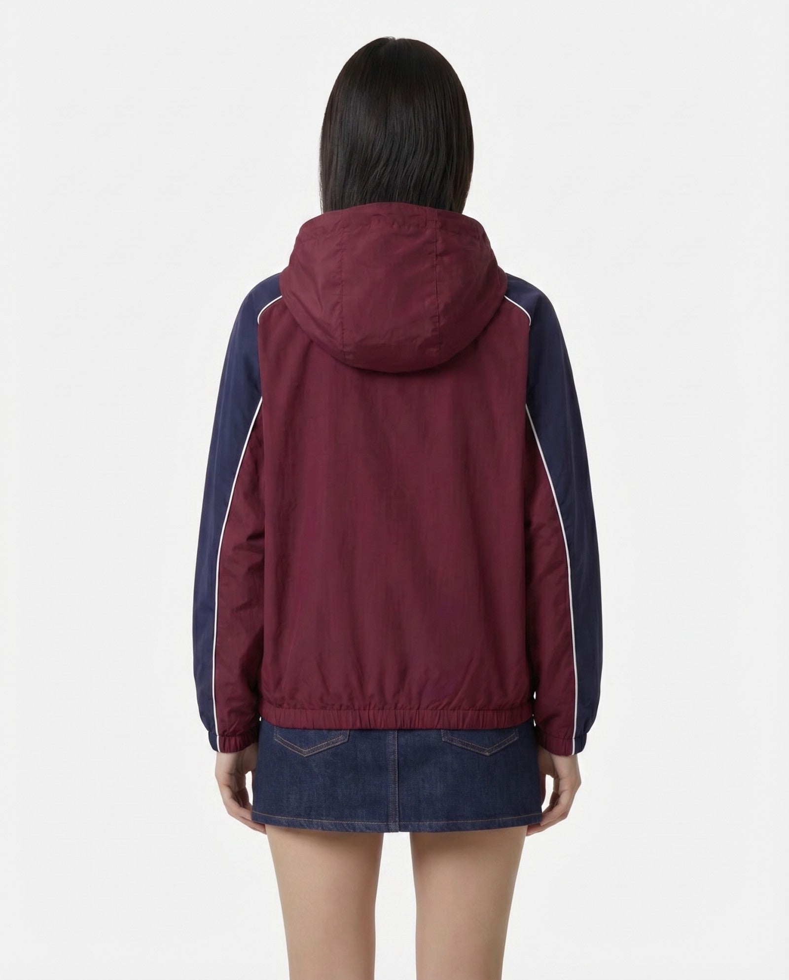 Signature Logo Gym Jacket - Bordeaux/White/Navy