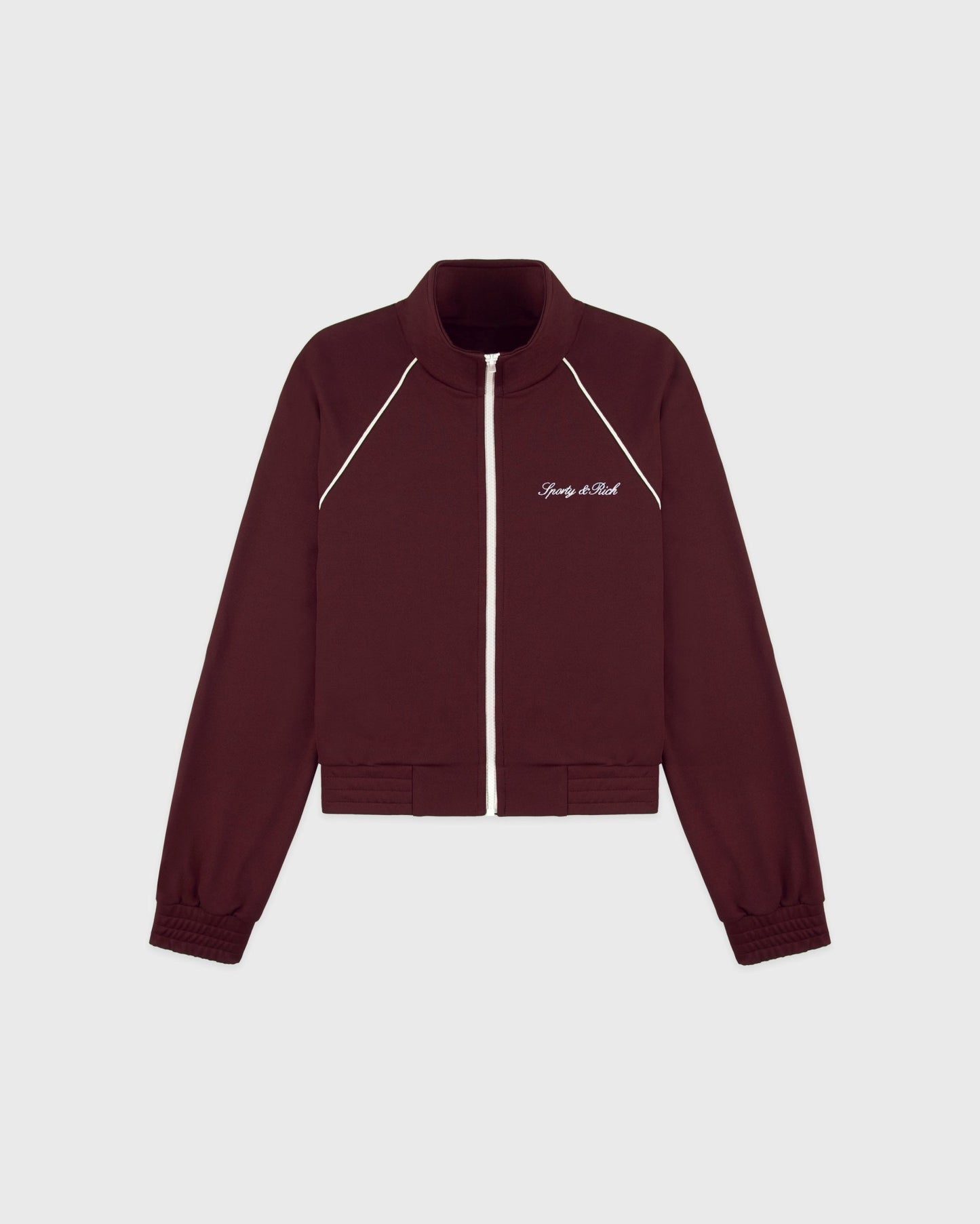 Signature Logo Retro Track Jacket - Bordeaux/White