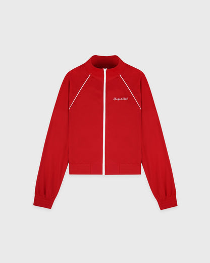 Signature Logo Retro Track Jacket - Ruby