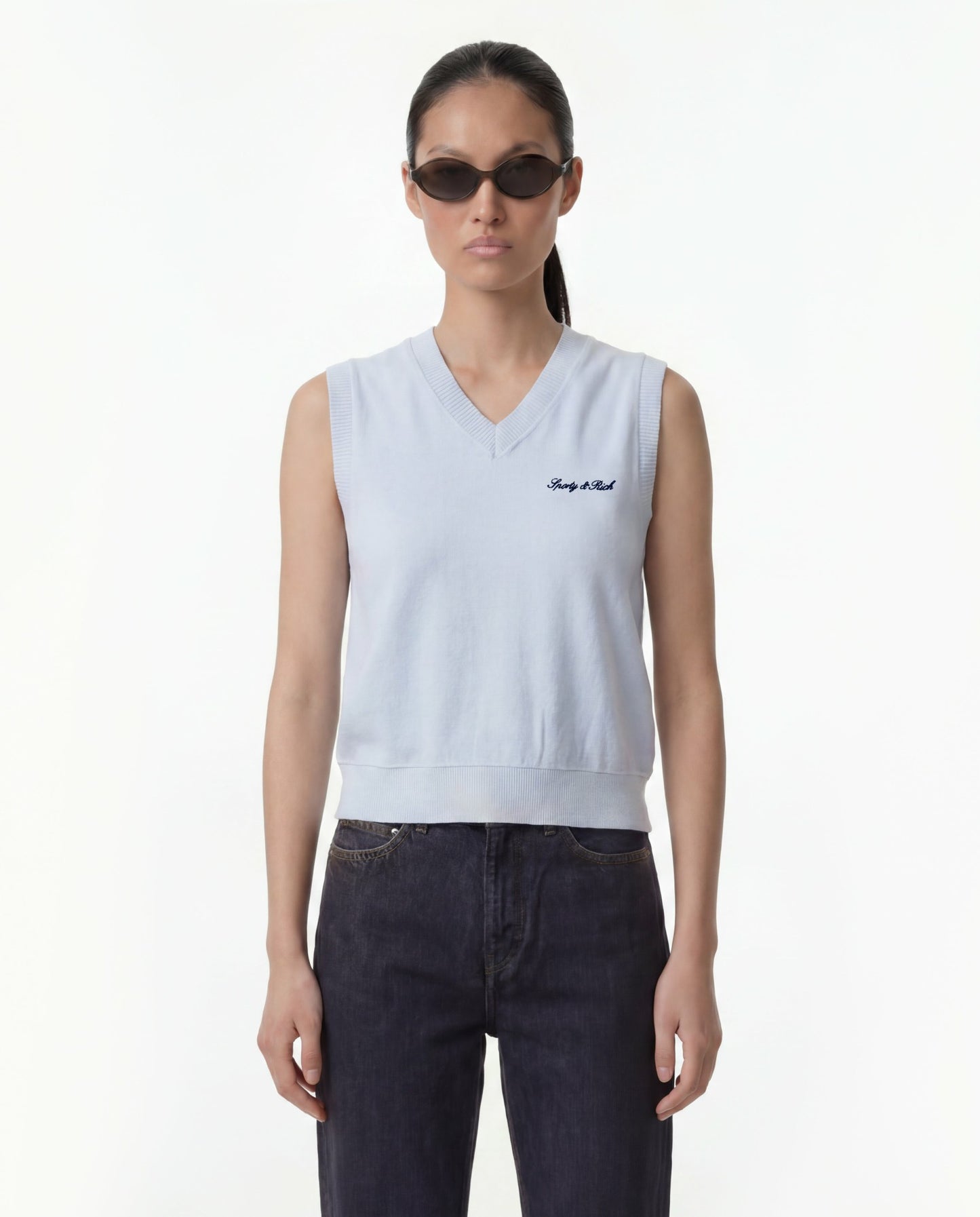 Signature Logo Terry Vest - Ciel