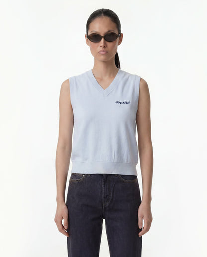 Signature Logo Terry Vest - Ciel