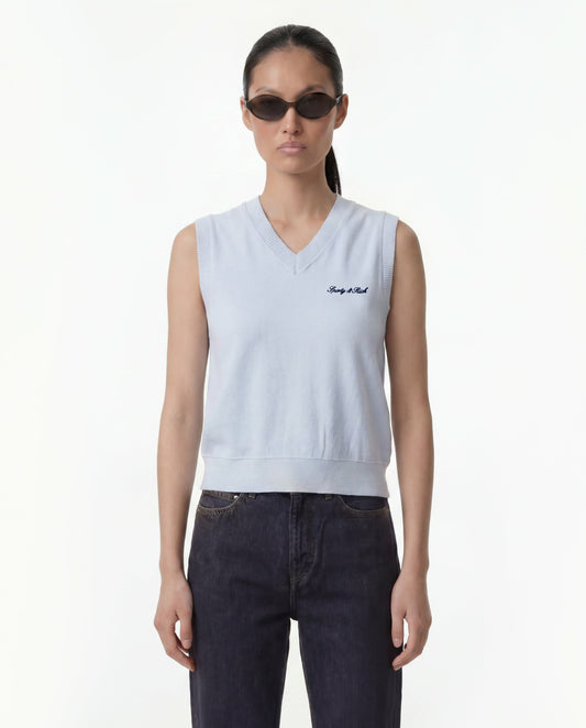 Signature Logo Terry Vest - Ciel