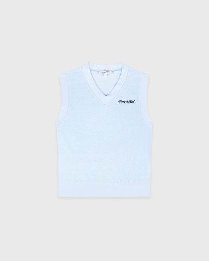 Signature Logo Terry Vest - Ciel