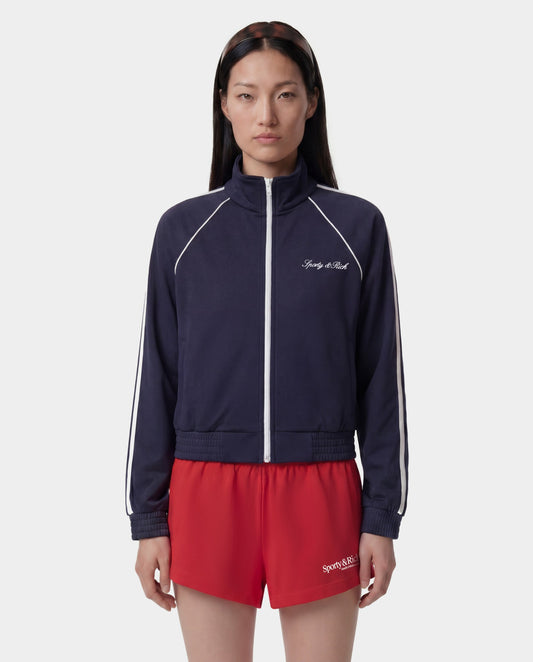 Signature Logo Retro Track Jacket - Dark Navy