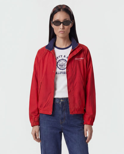Signature NY Contrast Jacket - Ruby