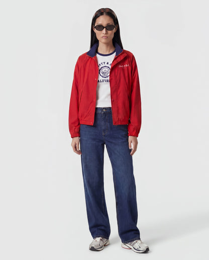 Signature NY Contrast Jacket - Ruby