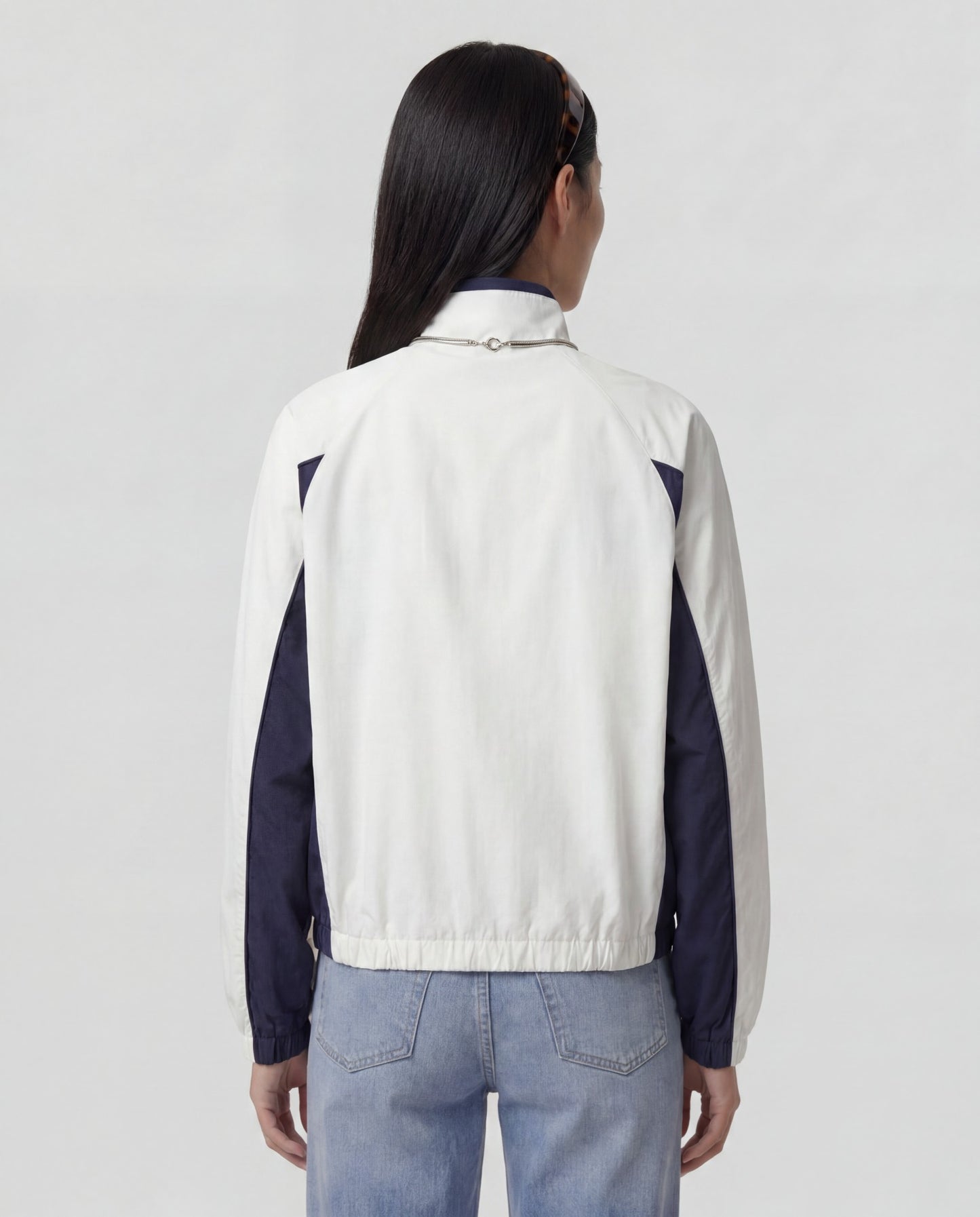 Signature NY Contrast Jacket - White