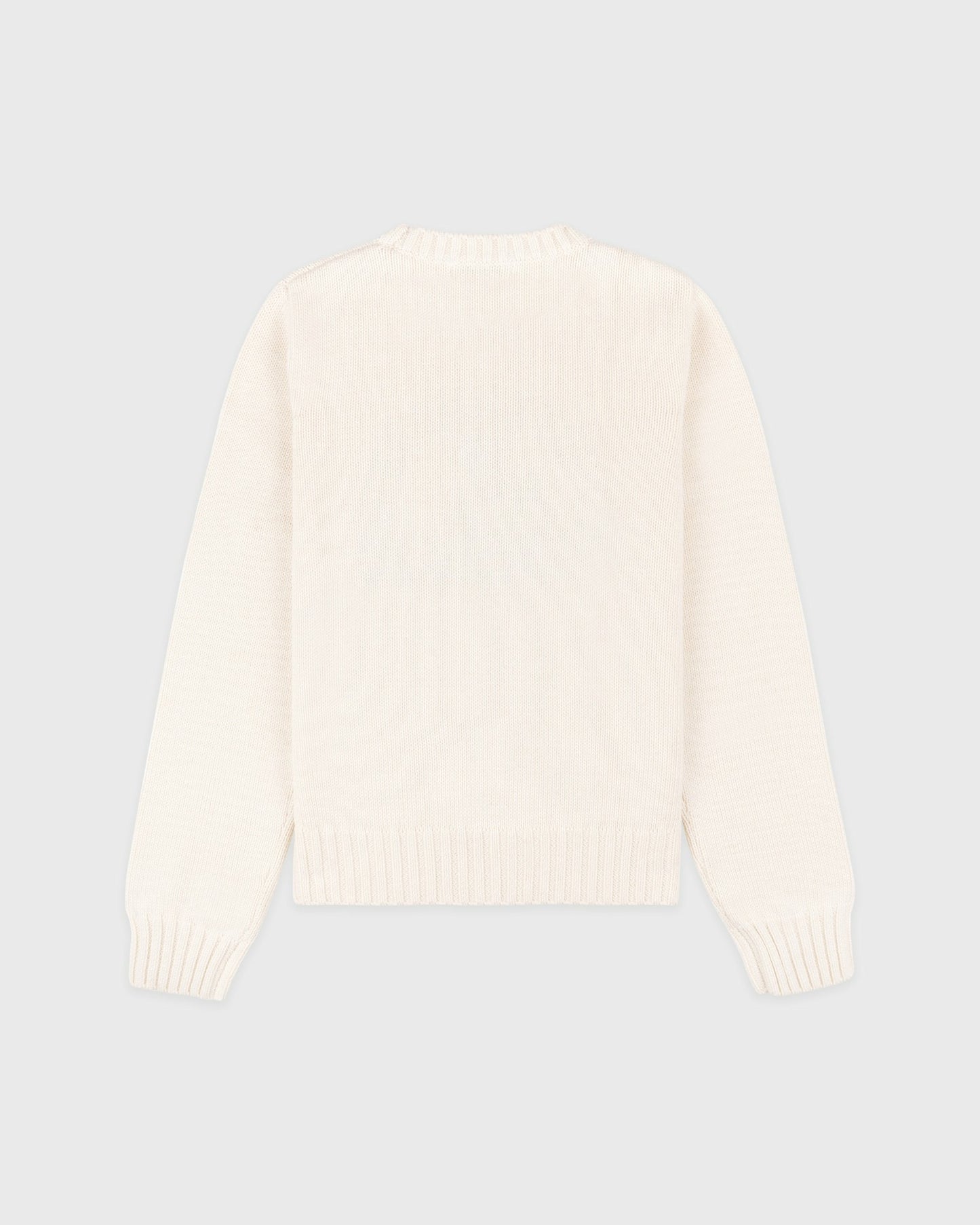NY Crest Knitted Sweater - Ecru/Navy