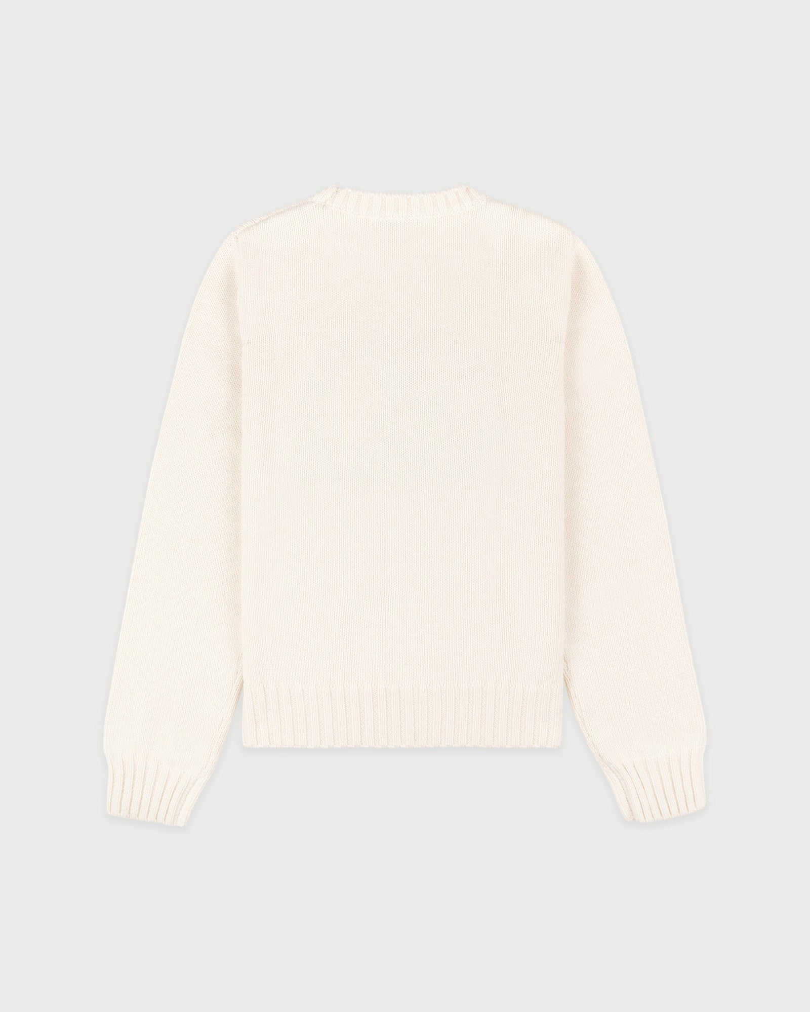 NY Crest Knitted Sweater - Ecru/Navy