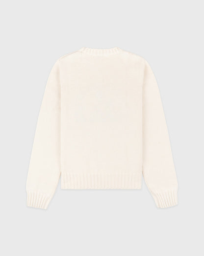 NY Crest Knitted Sweater - Ecru/Navy
