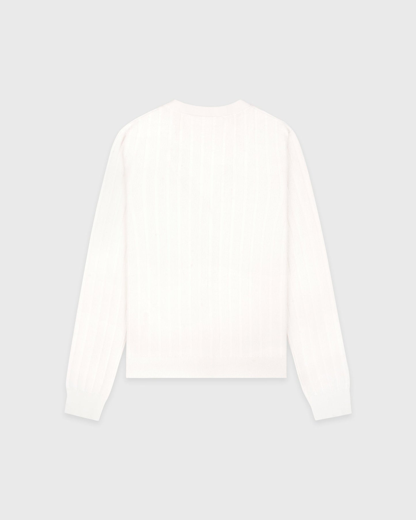 SRC Ribbed Cardigan - Ecru/Navy