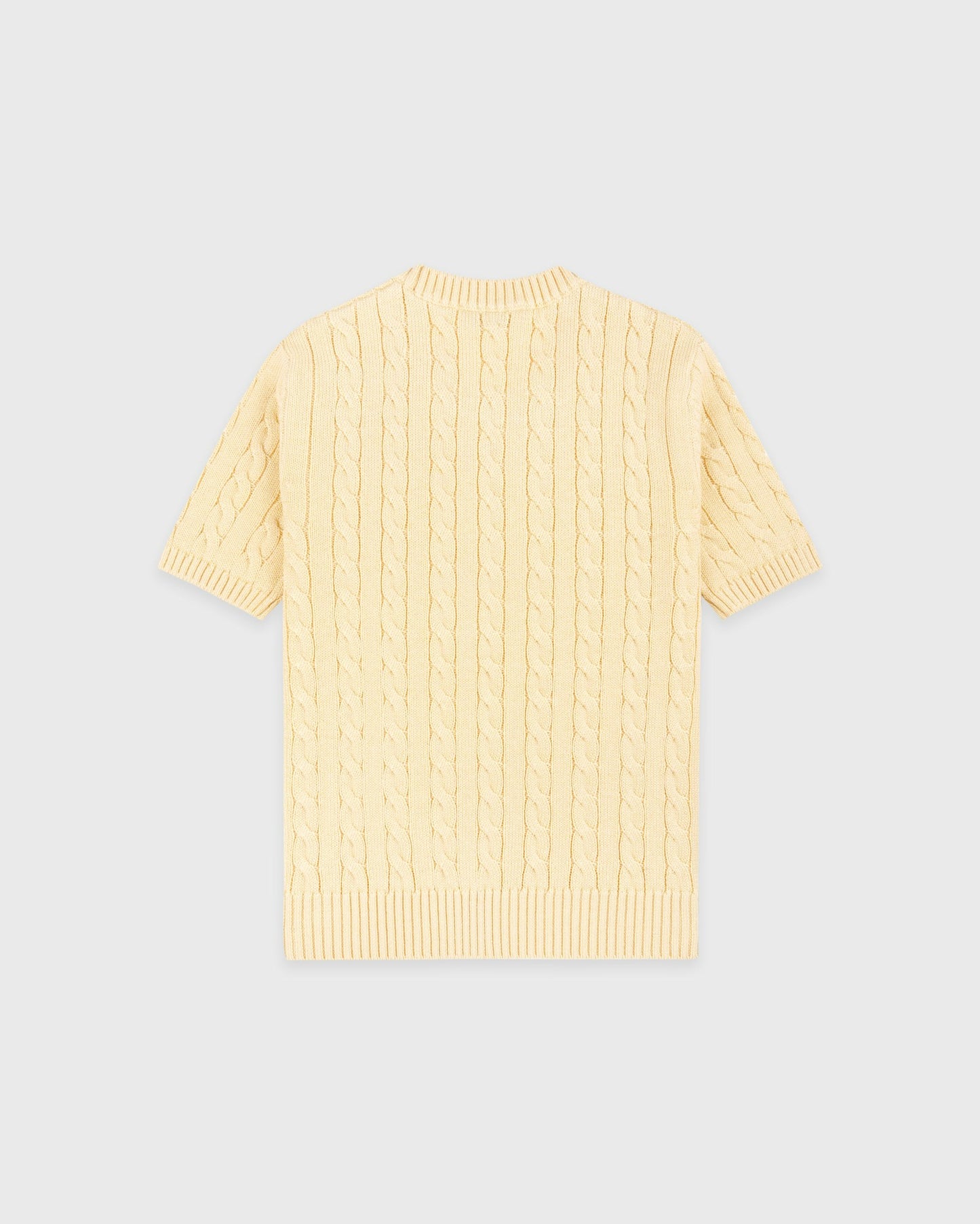 SRC Cotton Cableknit Sweater - Almond/Navy