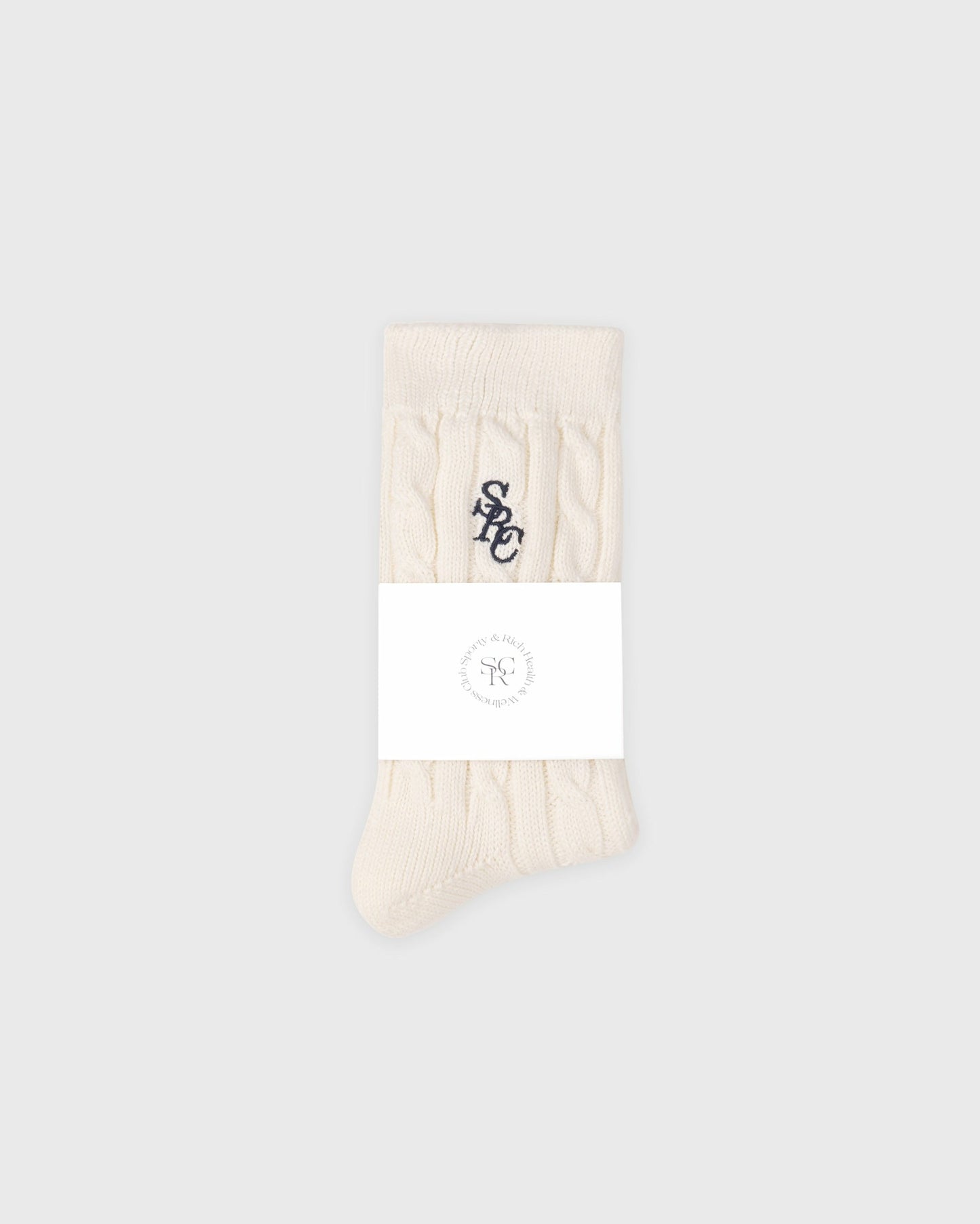 SRC Cableknit Socks - Ecru