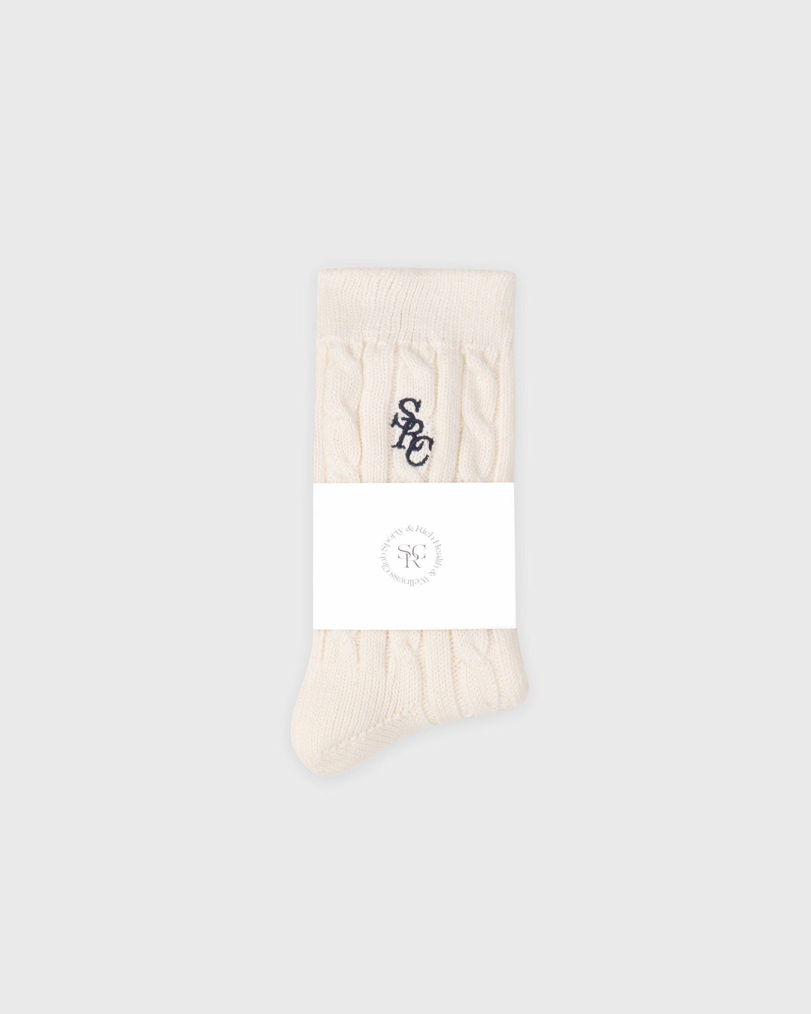 SRC Cableknit Socks - Ecru