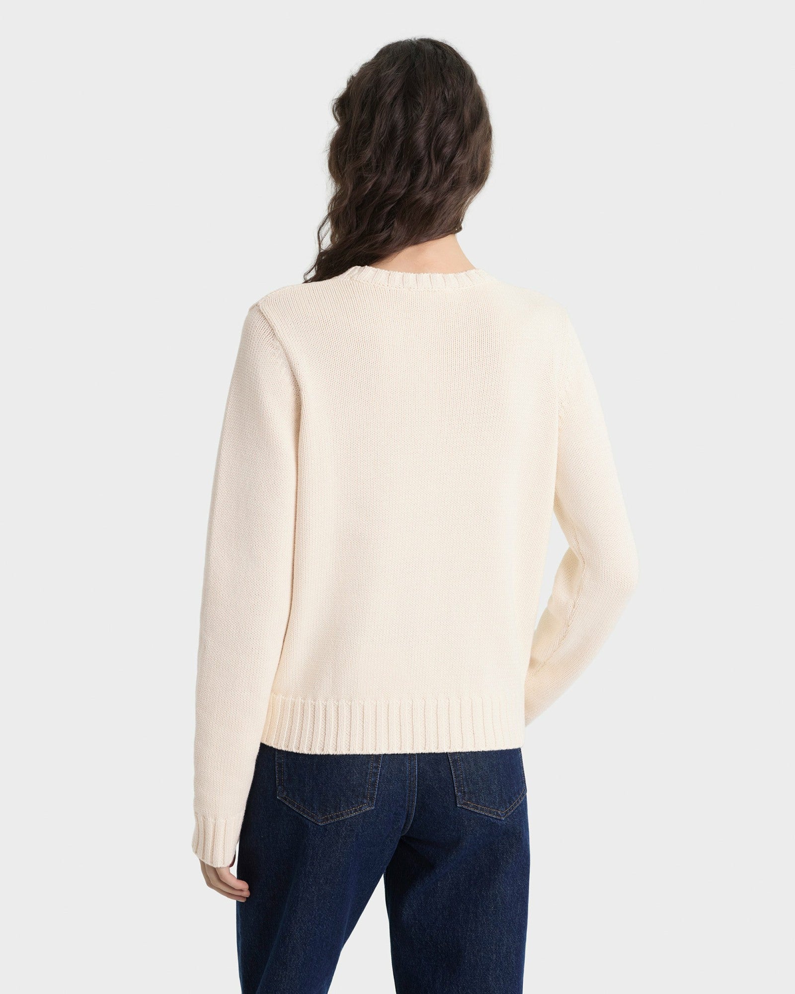 Heritage Yankees Serif Knitted Sweater - Ecru/Navy
