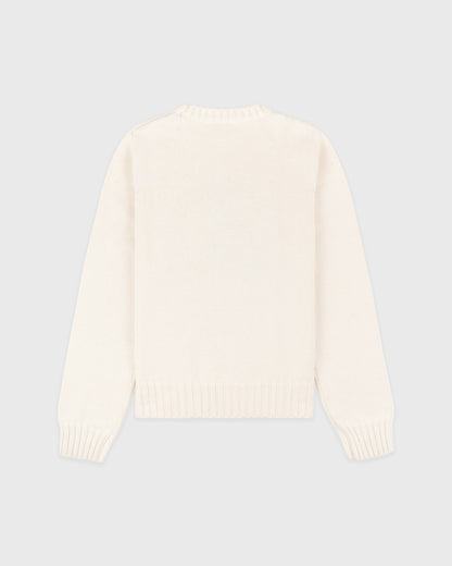 Horse Knitted Sweater - Ecru/Chocolate
