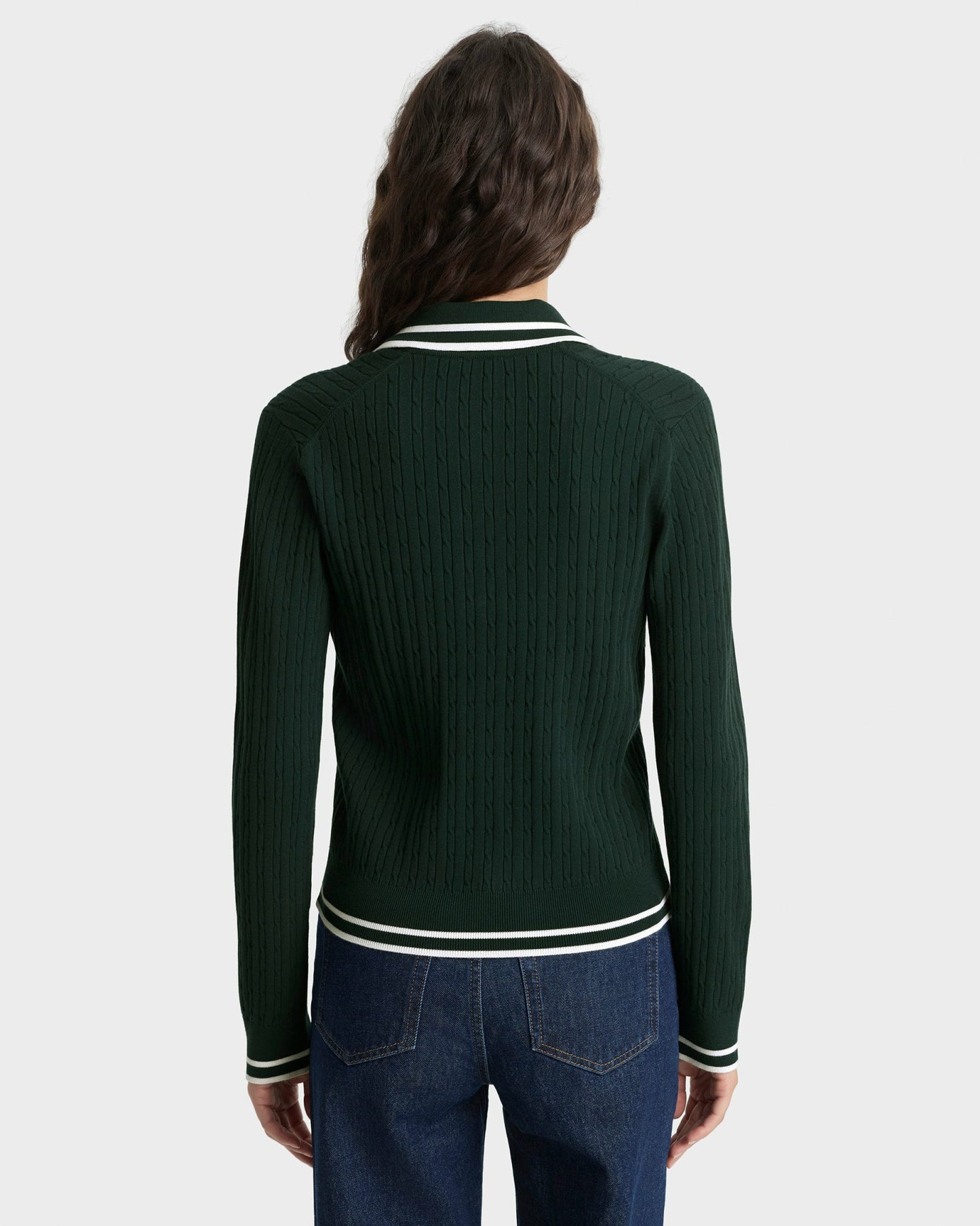 SRC Mini Cable LS Polo - Forest/Ecru