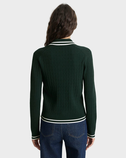 SRC Mini Cable LS Polo - Forest/Ecru