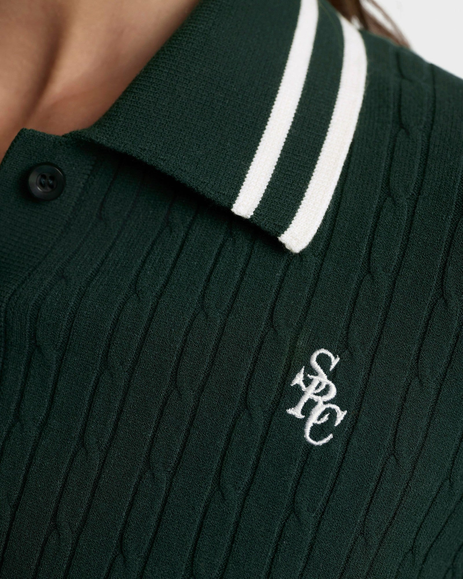 SRC Mini Cable LS Polo - Forest/Ecru