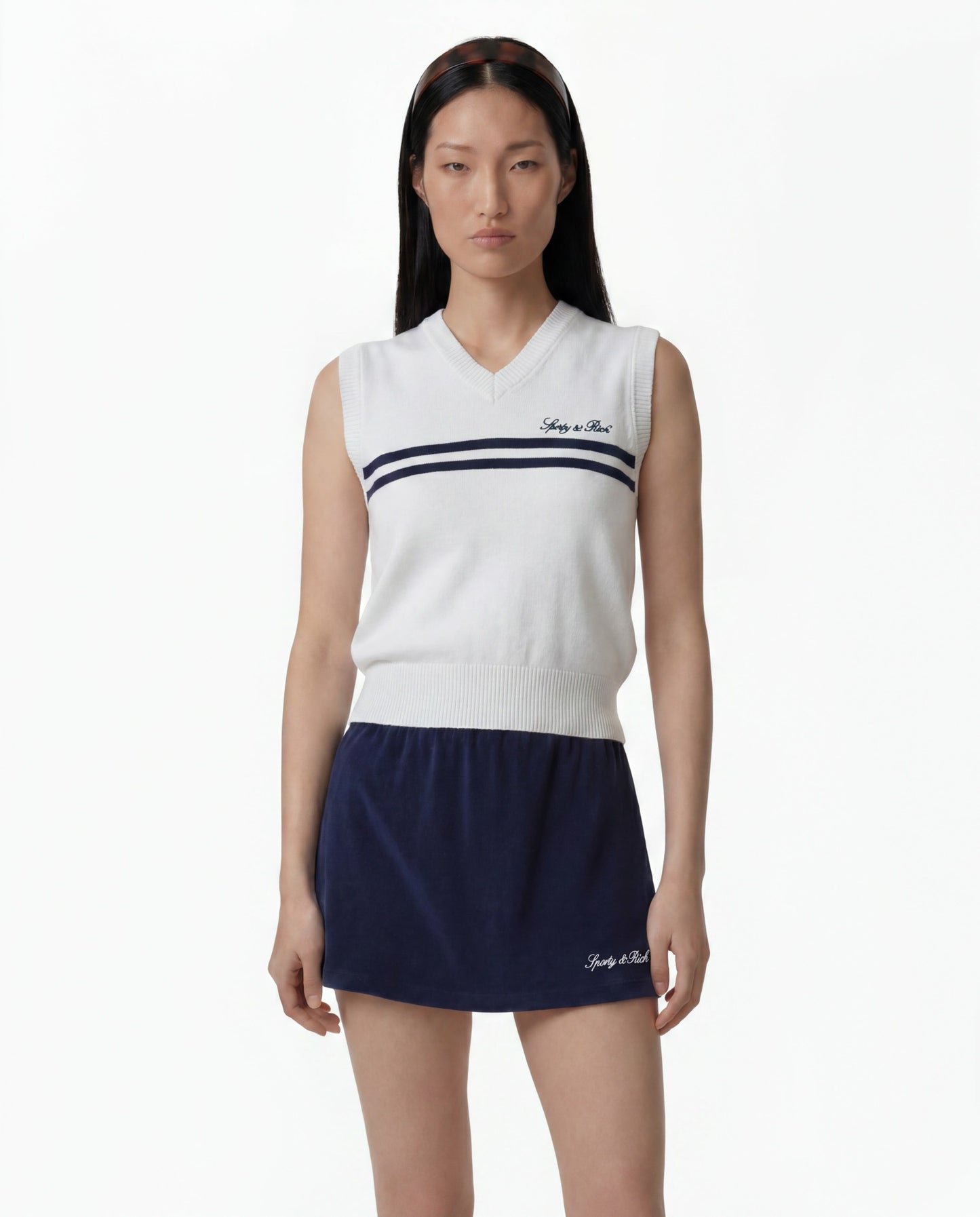 Signature Logo Knitted Vest - White