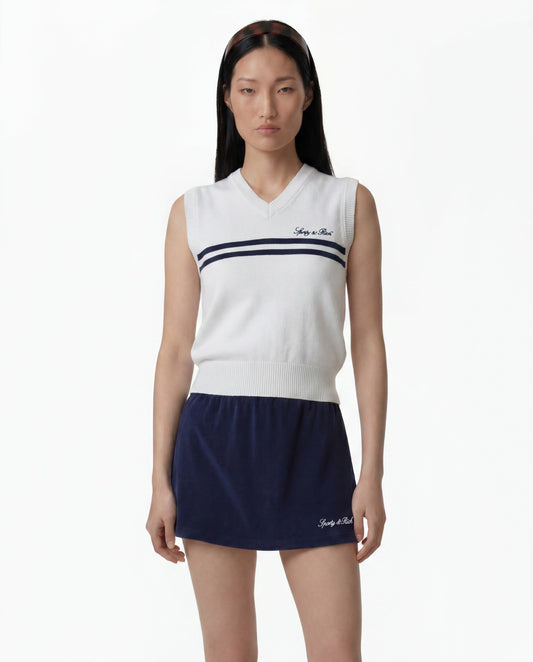 Signature Logo Knitted Vest - White