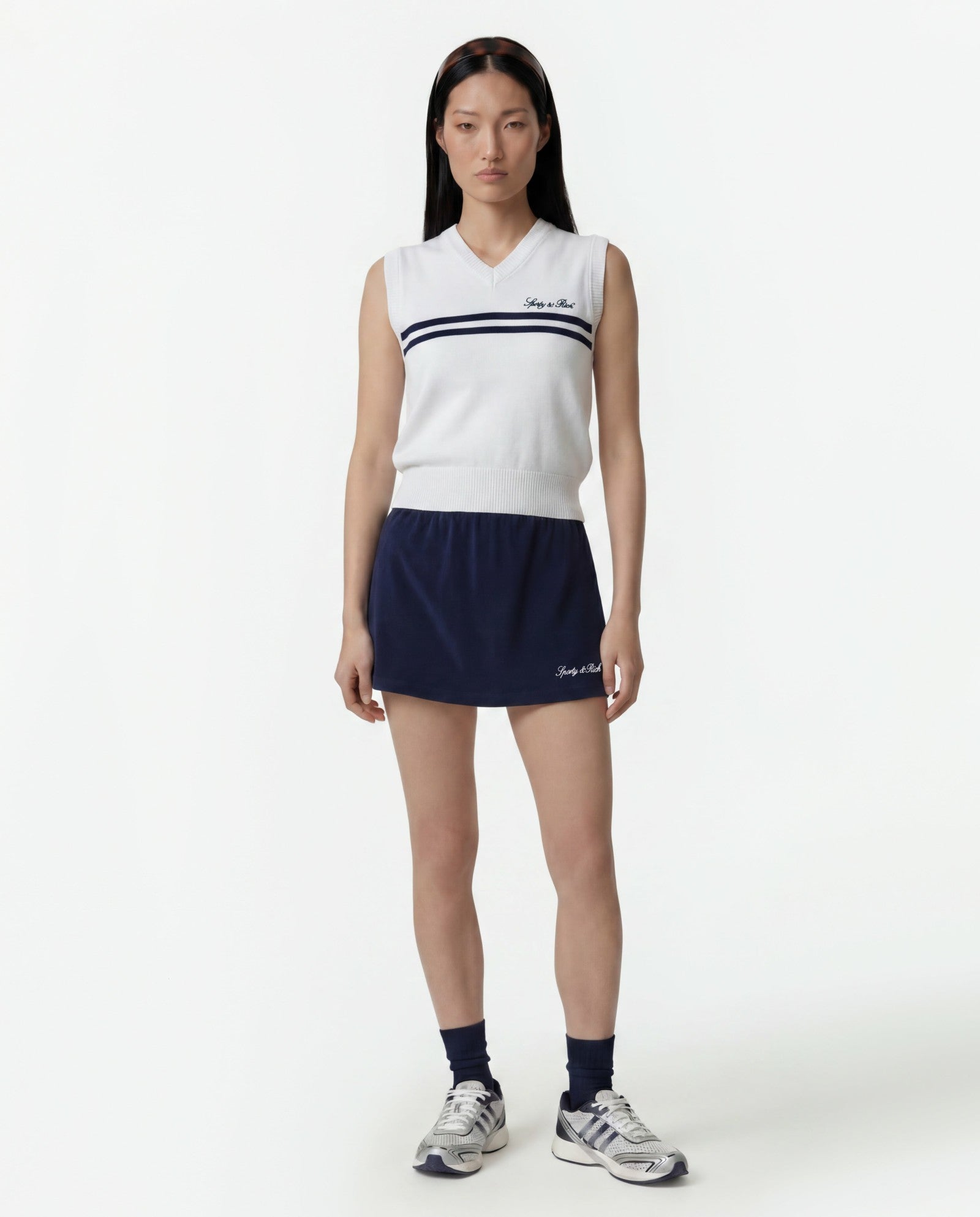 Signature Logo Knitted Vest - White