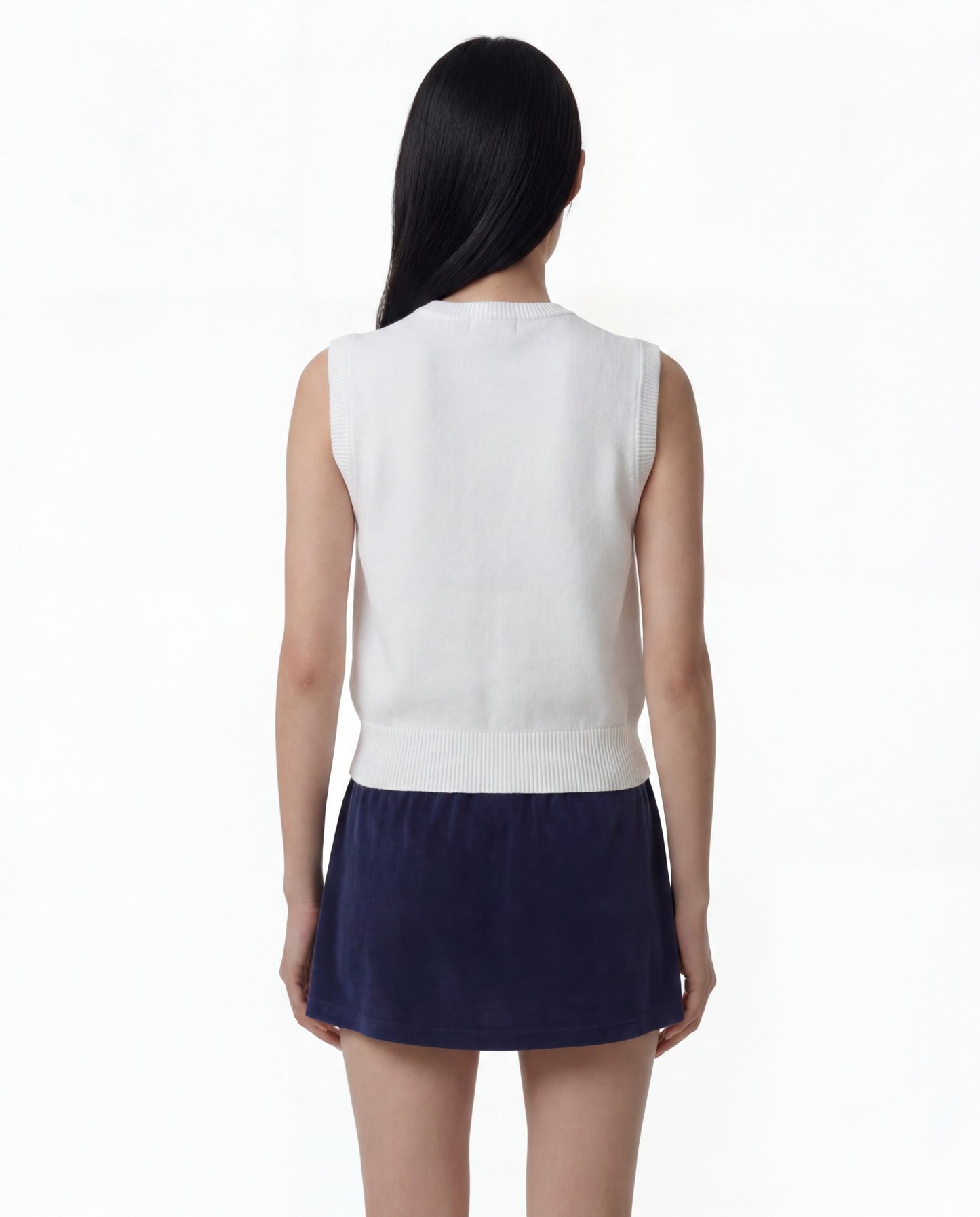 Signature Logo Knitted Vest - White