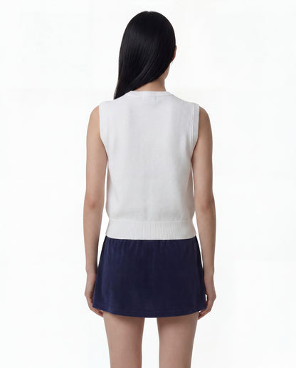 Signature Logo Knitted Vest - White