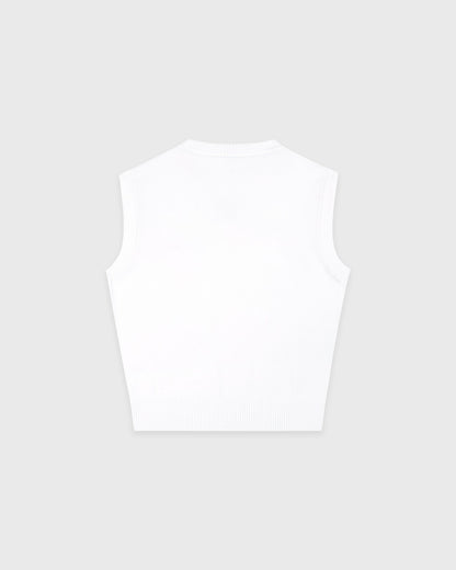 Signature Logo Knitted Vest - White