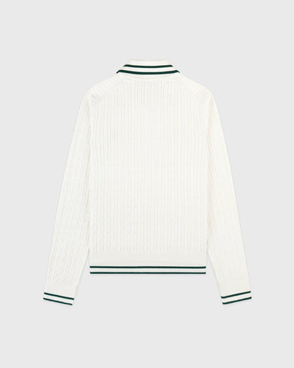 SRC Mini Cable LS Polo - Ecru/Forest