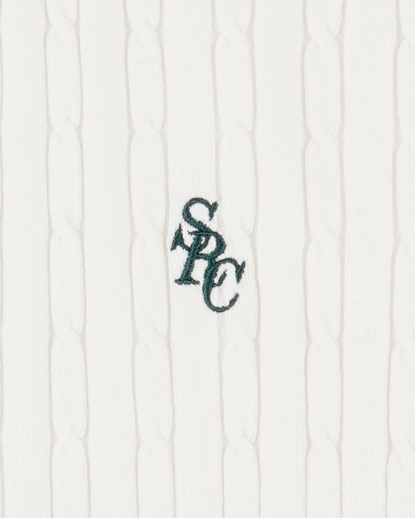 SRC Mini Cable LS Polo - Ecru/Forest