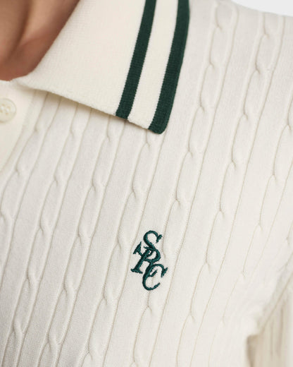 SRC Mini Cable LS Polo - Ecru/Forest
