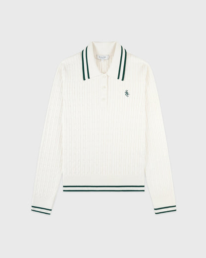 SRC Mini Cable LS Polo - Ecru/Forest
