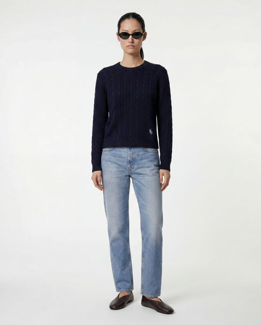 SRC Cable Sweater - Dark Navy