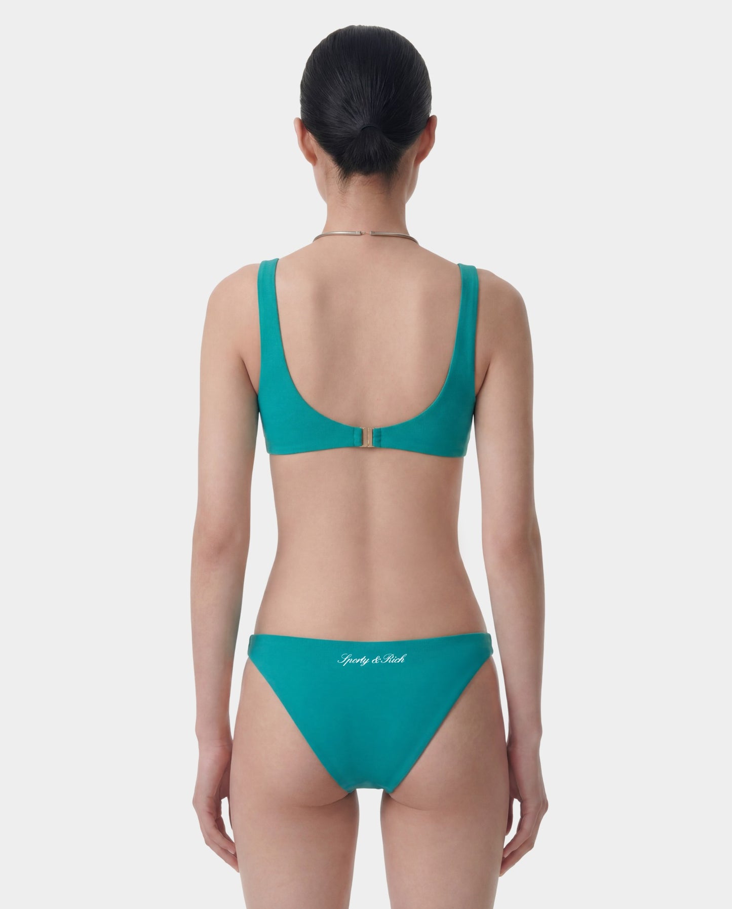 NY Crest Claudia Bikini Top - Amalfi Green/White