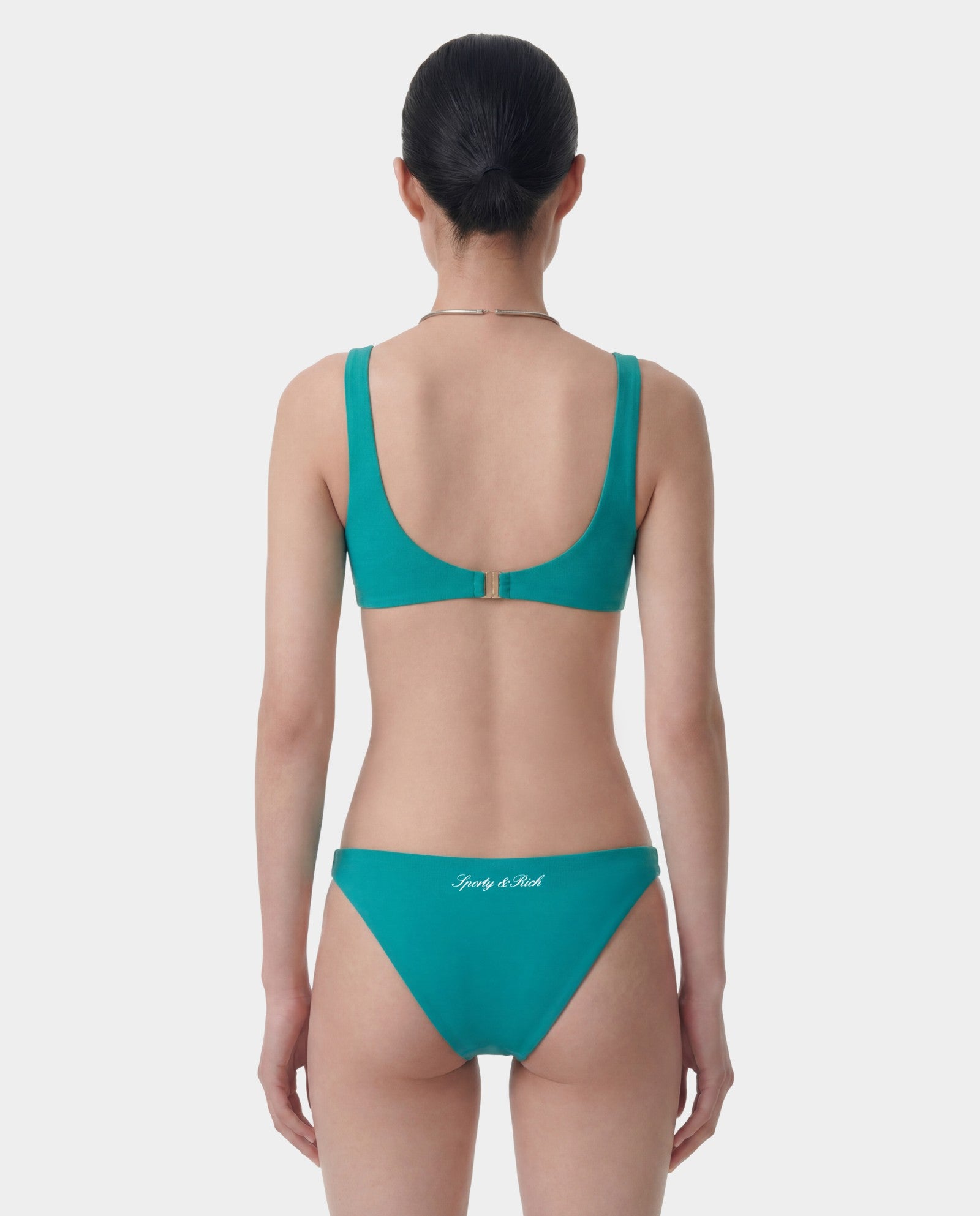 NY Crest Claudia Bikini Top - Amalfi Green/White