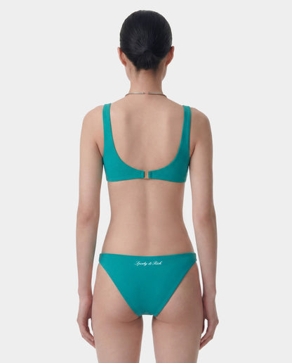 NY Crest Claudia Bikini Top - Amalfi Green/White