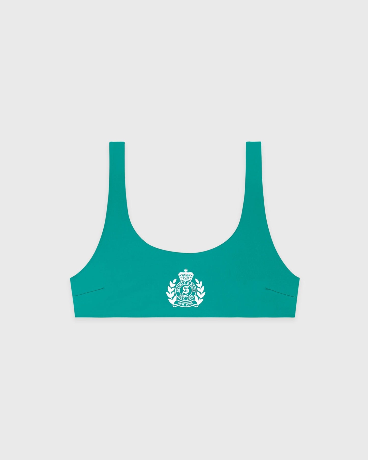 NY Crest Claudia Bikini Top - Amalfi Green/White