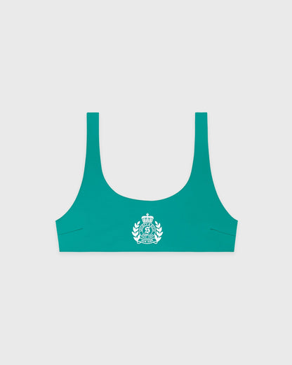 NY Crest Claudia Bikini Top - Amalfi Green/White