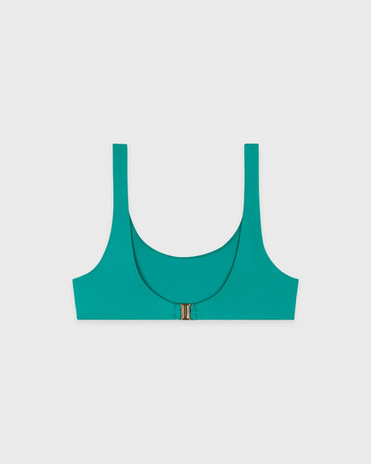 NY Crest Claudia Bikini Top - Amalfi Green/White