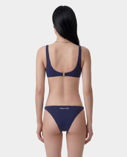 NY Crest Claudia Bikini Top - Light Navy/White