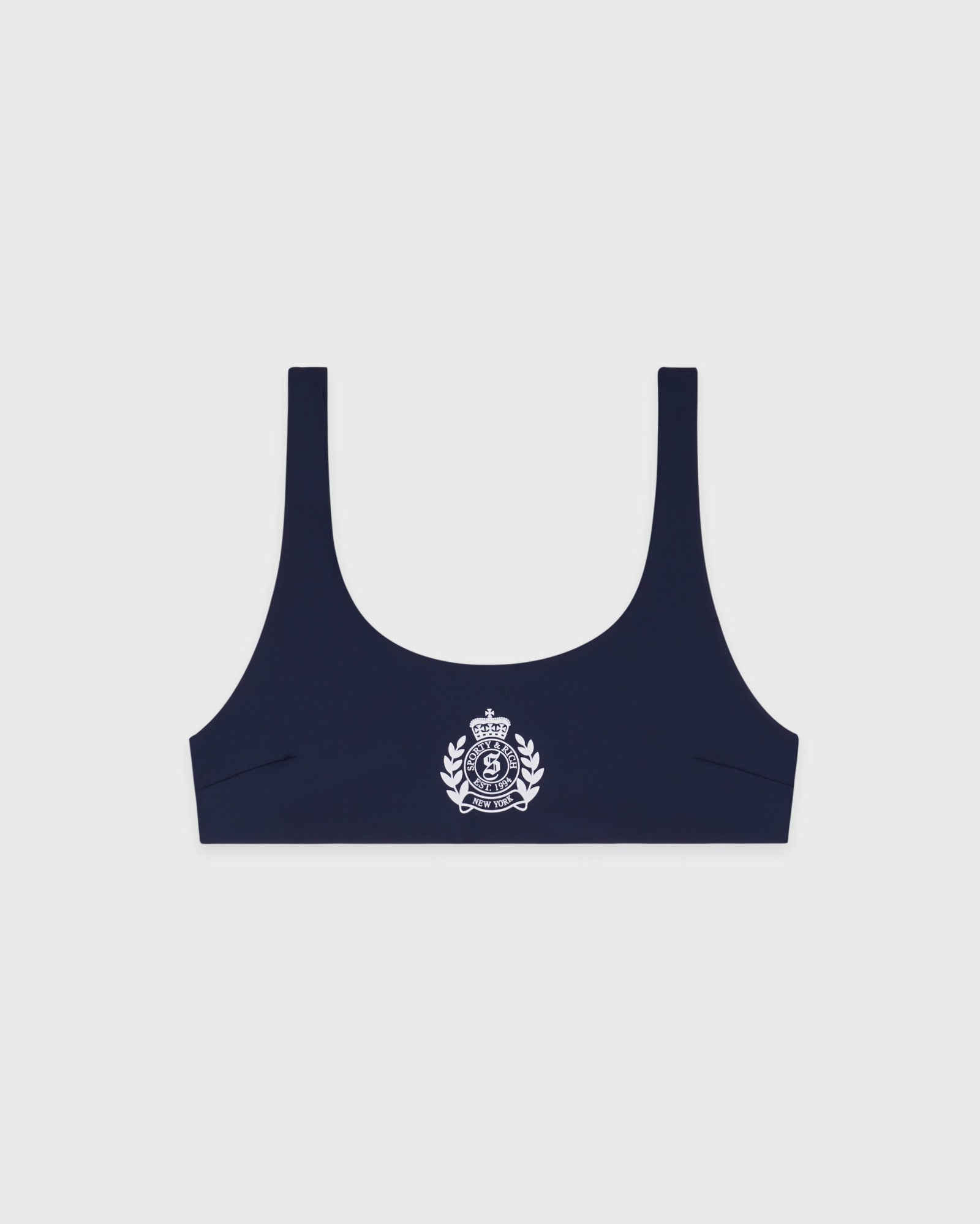 NY Crest Claudia Bikini Top - Light Navy/White