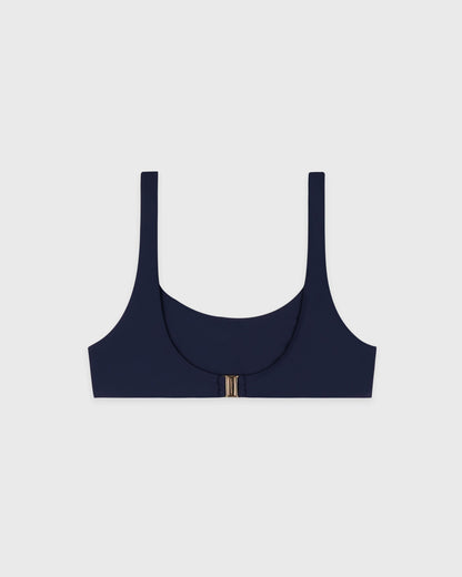 NY Crest Claudia Bikini Top - Light Navy/White