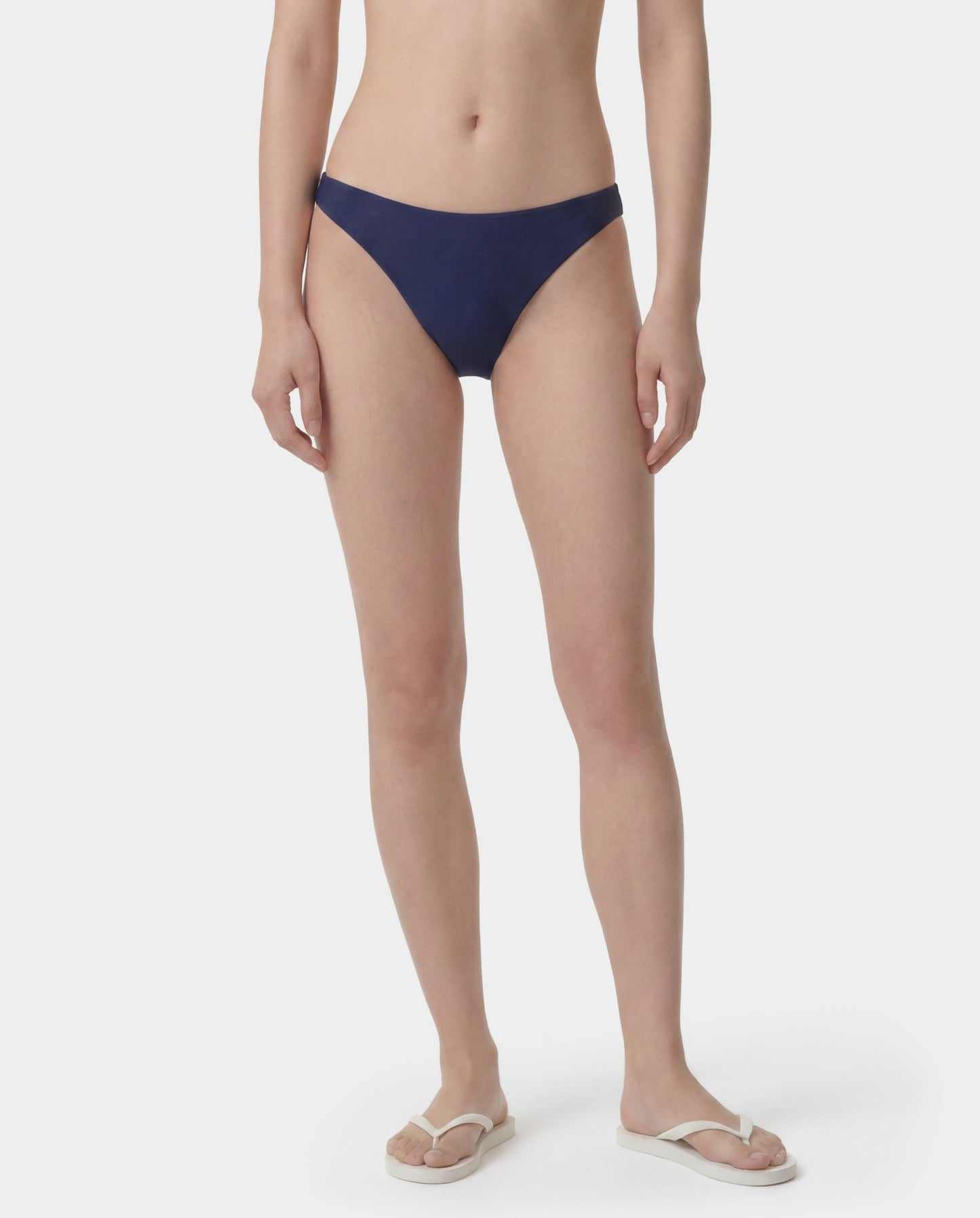 Signature Logo Claudia Bikini Bottom - Light Navy/White