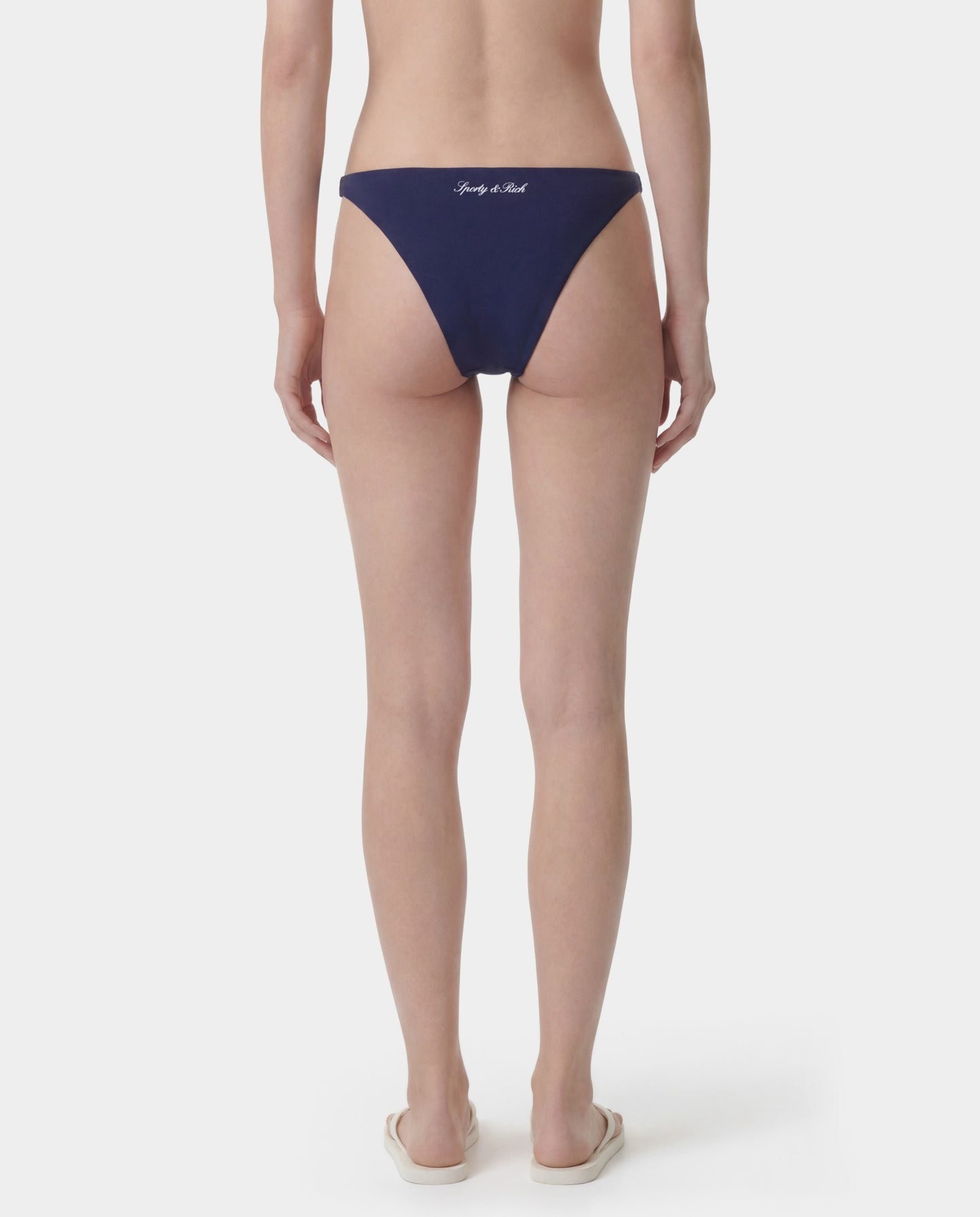 Signature Logo Claudia Bikini Bottom - Light Navy/White