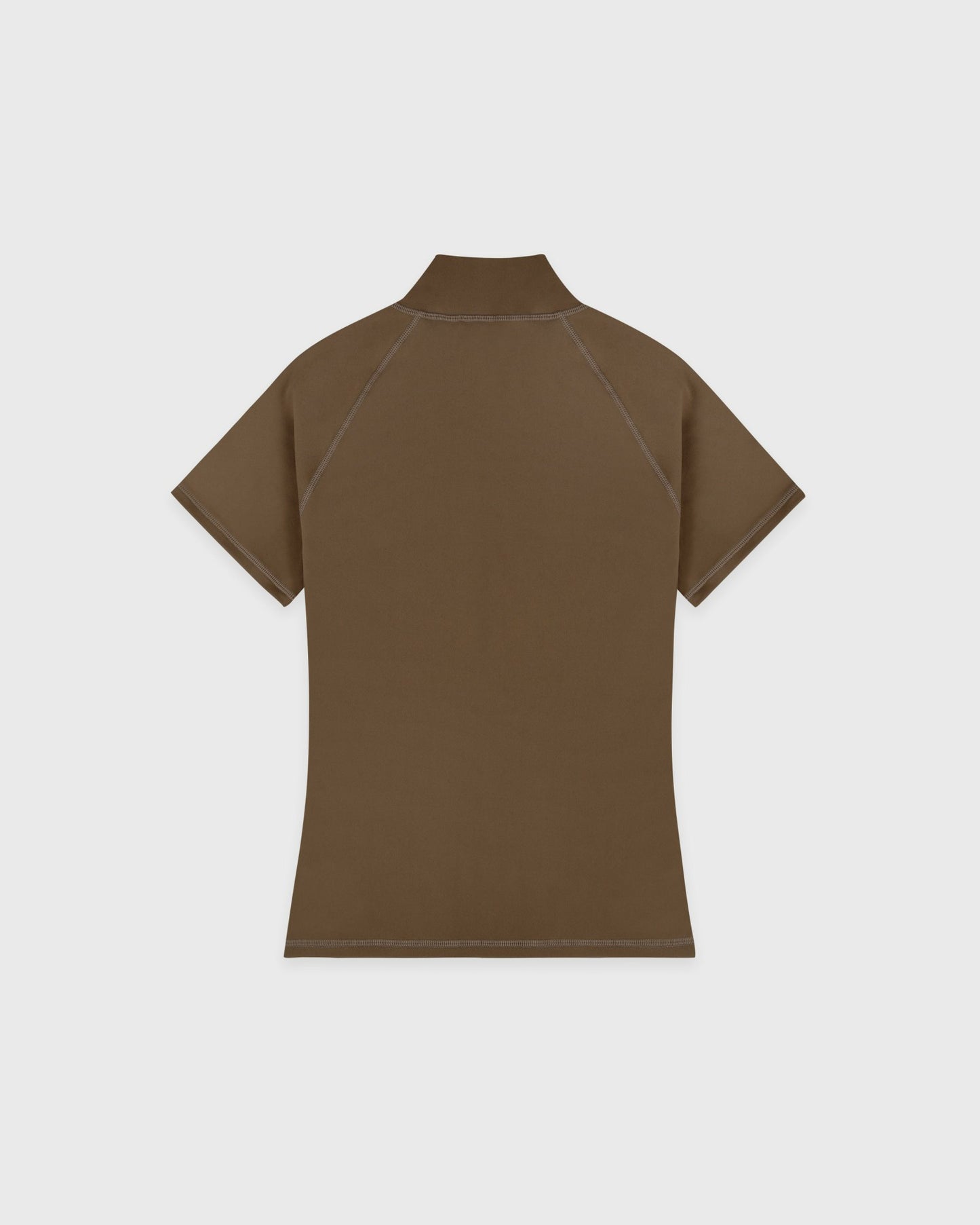Serif Logo SS Sports Quarter Zip - Sand
