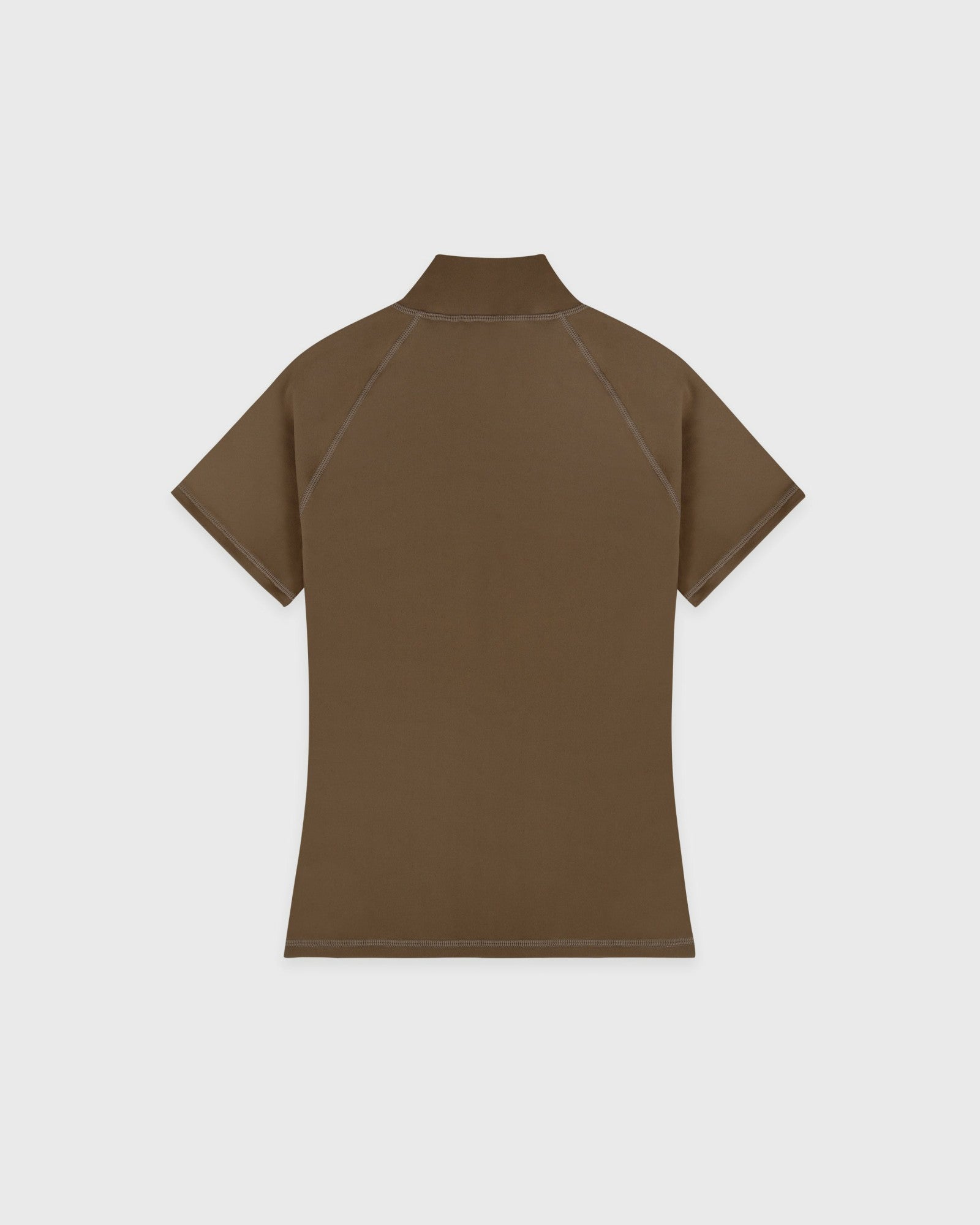 Serif Logo SS Sports Quarter Zip - Sand