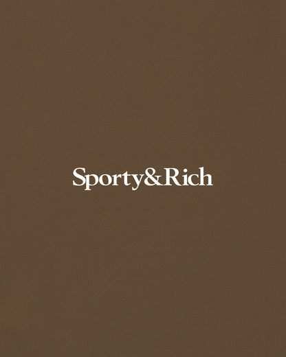 Serif Logo SS Sports Quarter Zip - Sand