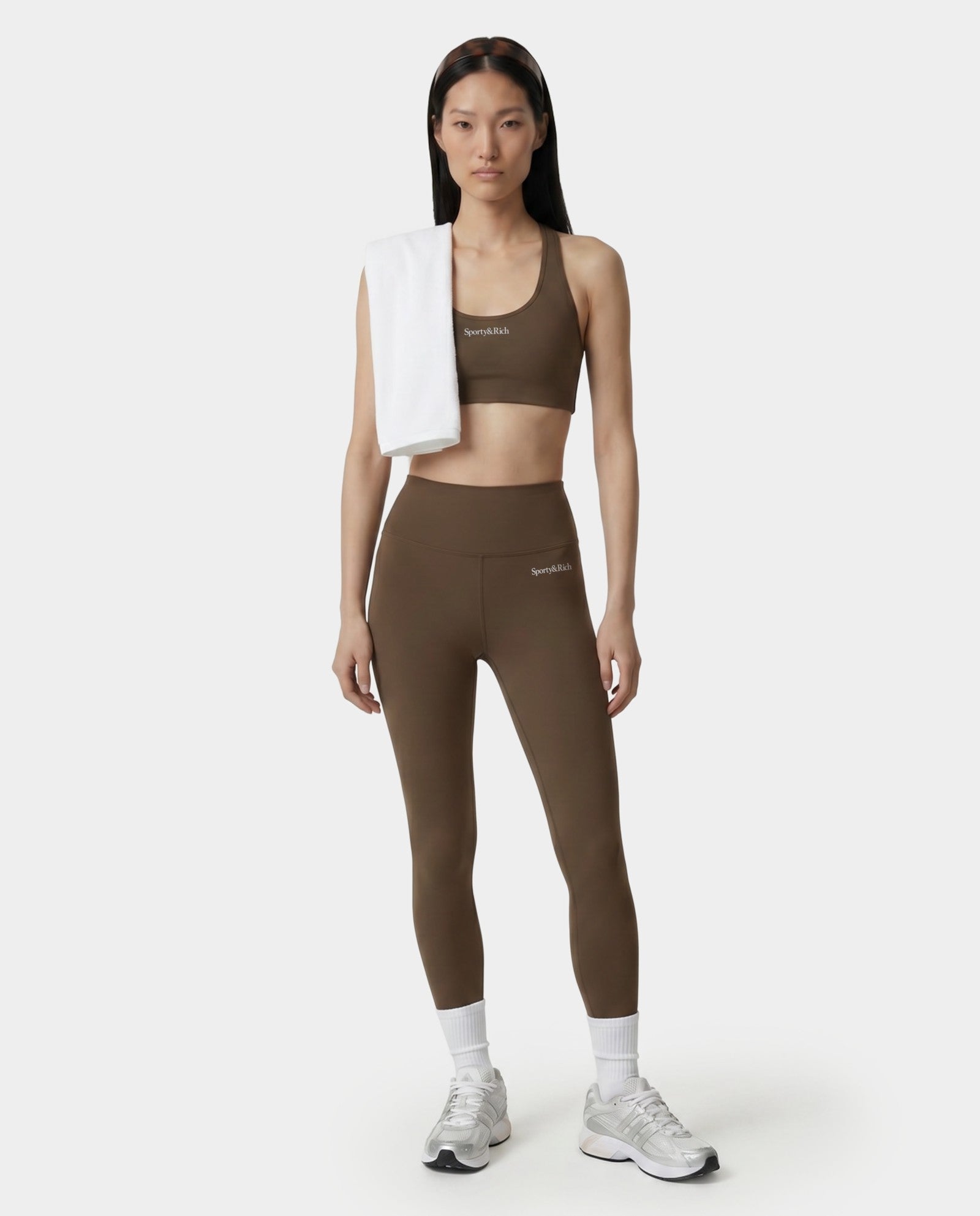 Serif Logo Legging - Sand