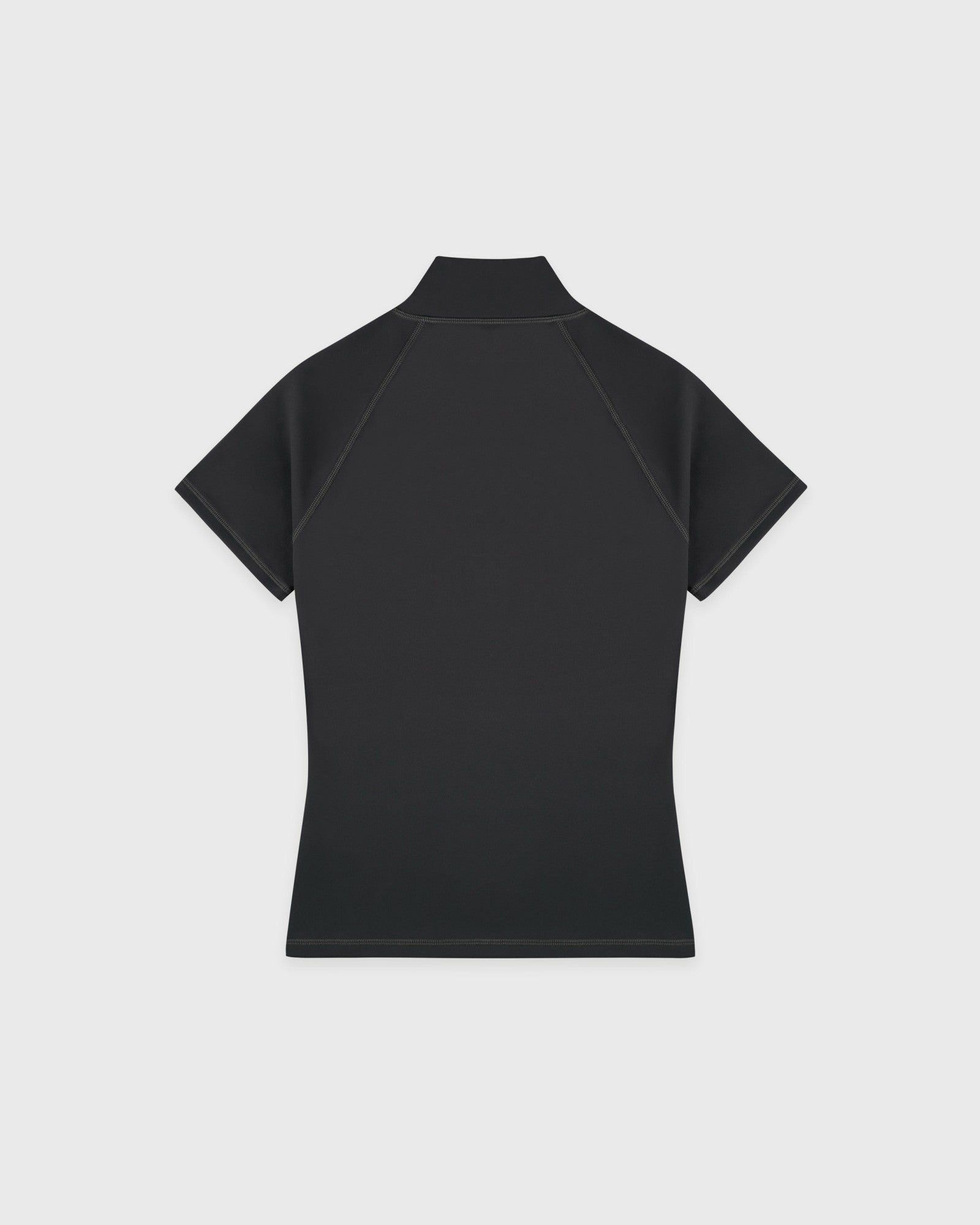 Serif Logo SS Sports Quarter Zip - Carbon